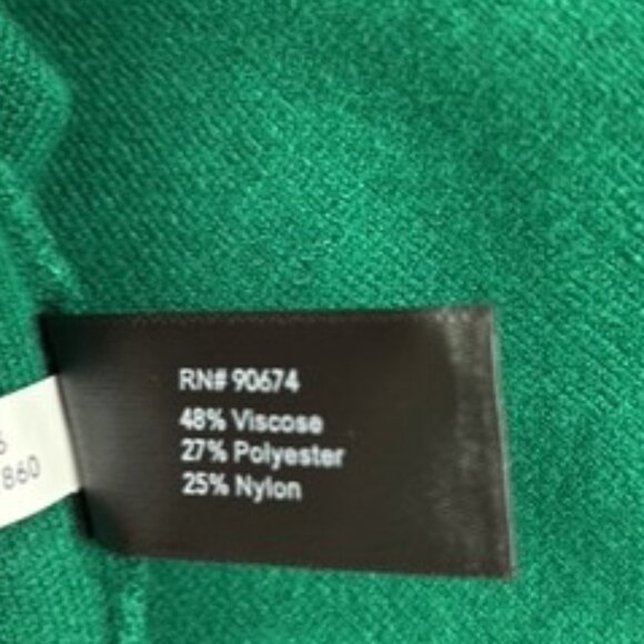 Boston Proper Faux Fur Tie Waist Poncho Size S/M NWOT Christmas Green - Picture 10 of 12